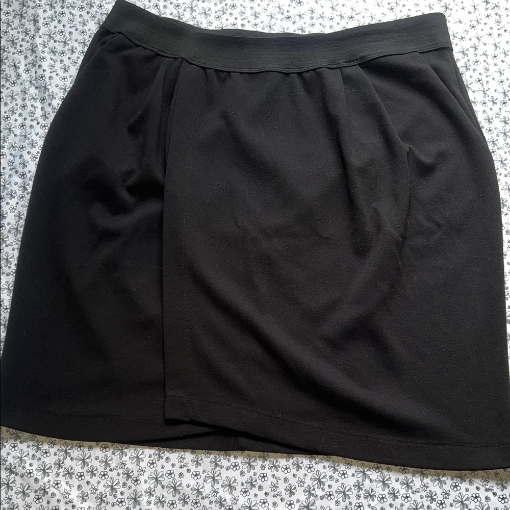 NY Collection Black Mini Skirt